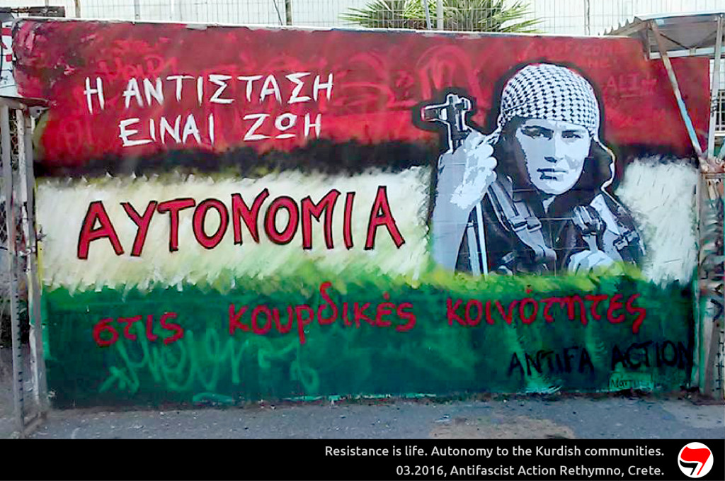 Antifasistikh drash Rethymnou Autonomia stis kourdikes koinotites